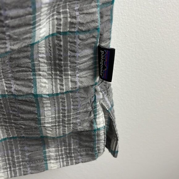 Patagonia Grey Plaid Organic Cotton-Poly Shirt - Picture 4 of 6